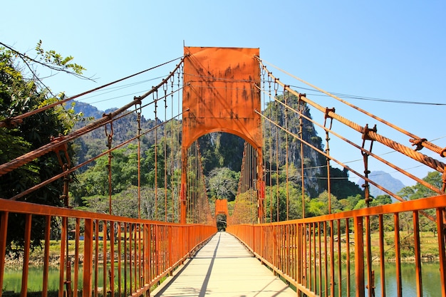 Brücke über Song River, Vang Vieng