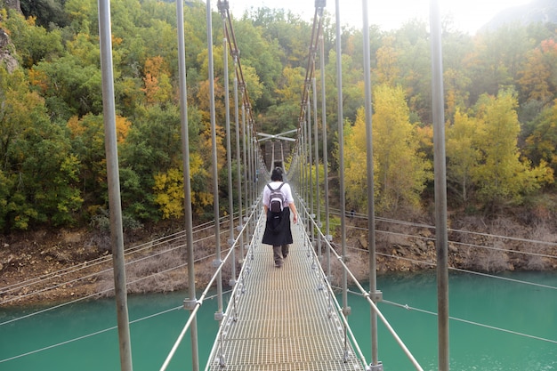 Brücke von Congost de Mont-Rebei, Katalonien, Spanien