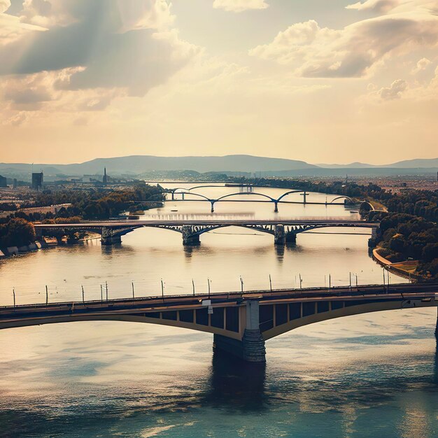 Brücken auf der Donau in Wien