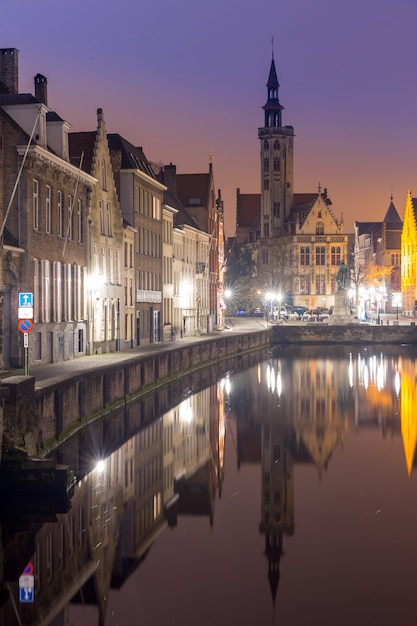 Brügge, Belgien in der Nacht