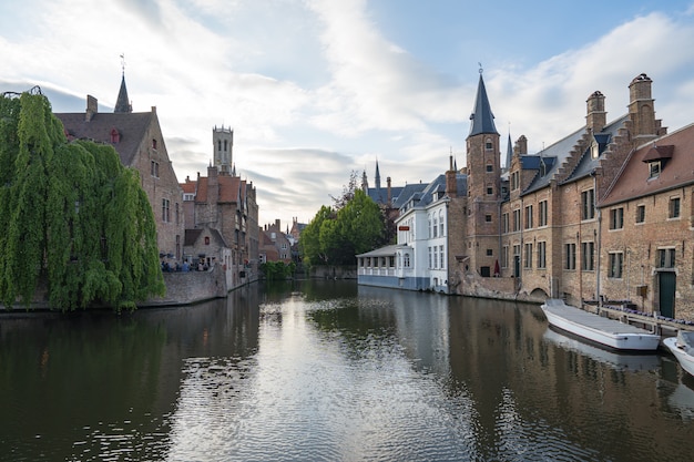 Brügge-Stadtskyline in Brügge, Belgien.