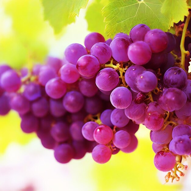 Foto brunch de uvas frescas generative ai