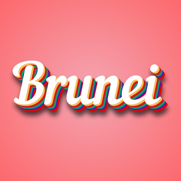 Foto brunei text-effekt foto-bild cool