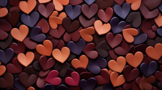 Brunette Color Hearts als Hintergrund