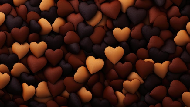 Brunette Color Hearts als Hintergrund