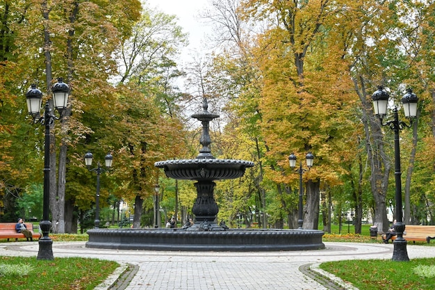Brunnen im Park in der Stadt Kiew