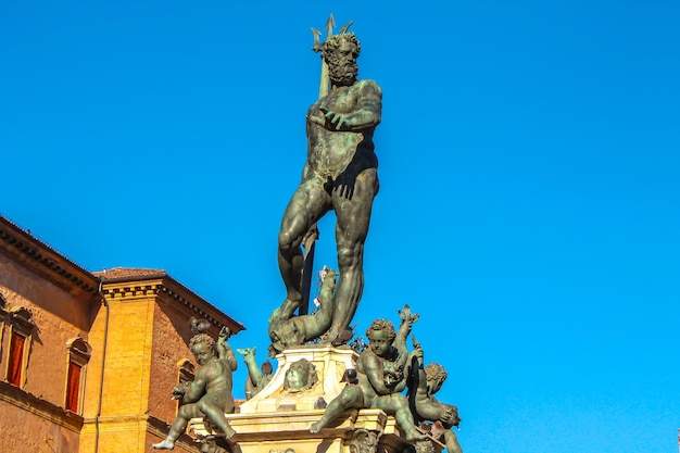 Brunnen Nepun im Zentrum der italienischen Stadt Bologna.