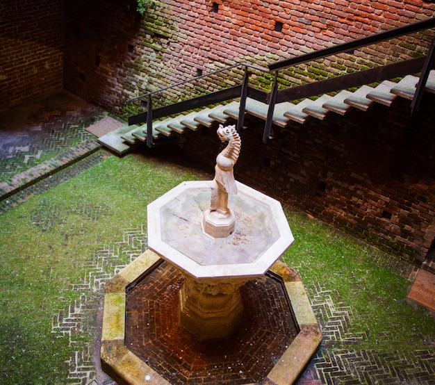 Brunnen, Sforzesco-Schloss, Mailand