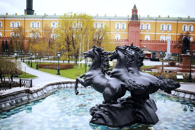 Foto brunnen und statuen in moskau