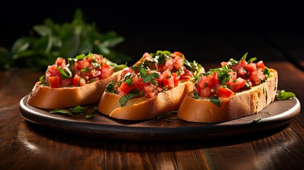 Bruschetta auf weißem Hintergrund Preis Gewinner italienischer Appetizer