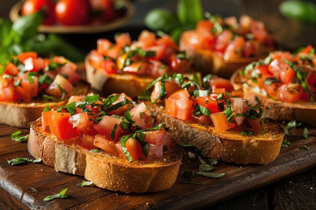 Bruschetta comida italiana publicidad profesional fotografía de comida