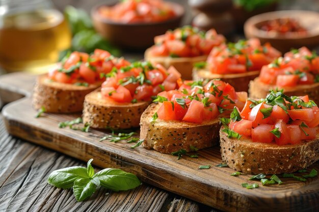 Bruschetta comida italiana publicidad profesional fotografía de comida