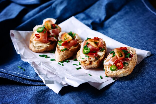 Bruschetta de comida italiana