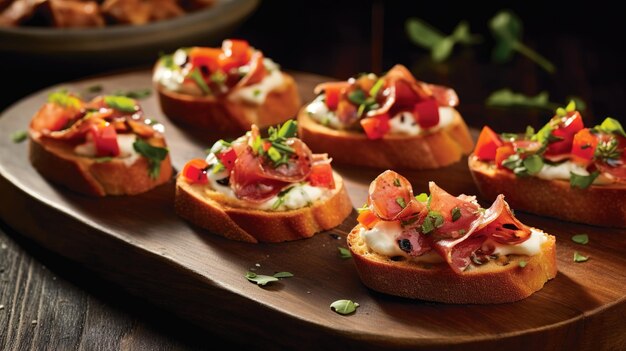 Bruschetta vegana saborosa