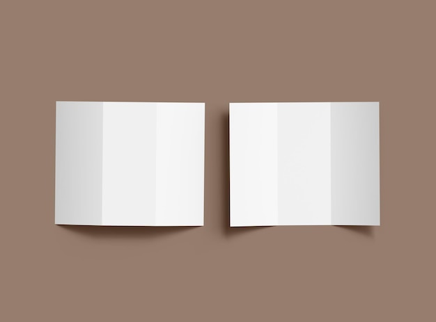 Foto brush en blanco de tamaño de letra trifold renderizado en 3d para presentar su diseño