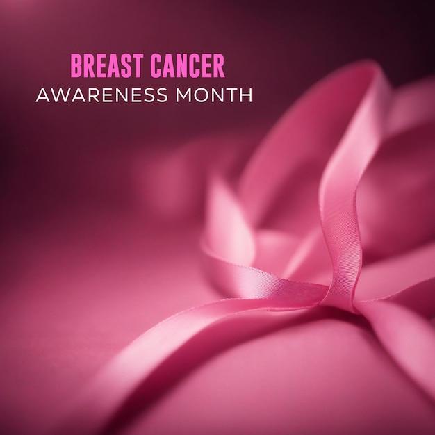 Brustkrebs-Bewusstseinsband rosa Hintergrundkonzept