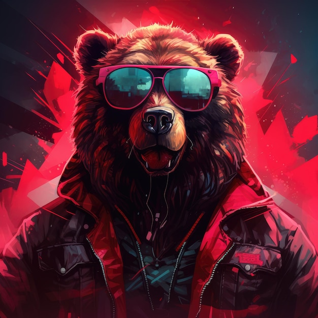 Brutal Red Bear conquistando o mundo do design com ultra alta qualidade e estilo de graffiti