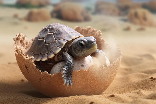 Foto bruteier von schildkröten sind generativ