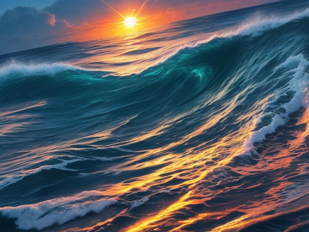 bstrato água oceano onda azul aqua teal textura