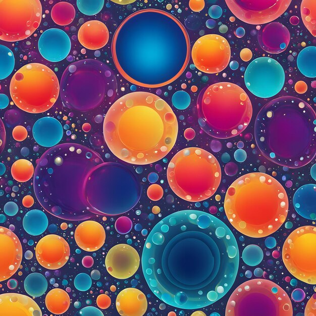 Bubble Ballet Se sumerge en la elegancia de la abstracción colorida por la IA