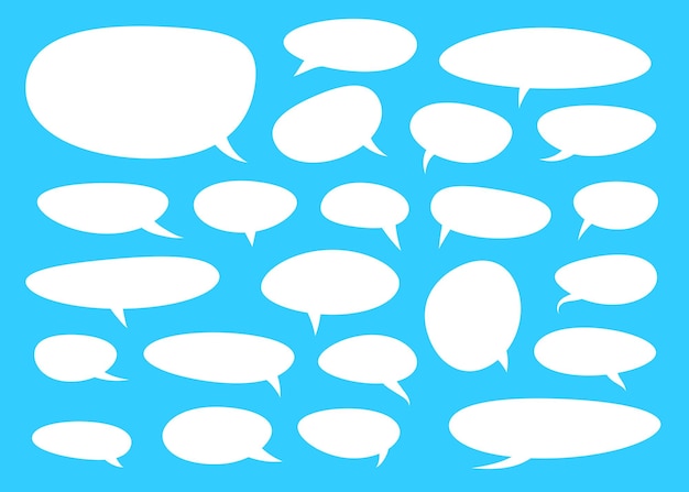 Bubble-Satz für die Sprache Bubble-Gespräch Vektor-Illustration