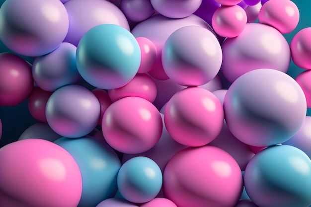 Bubblegum Ballon Hintergrund Latex Farbverläufe abstrakt neuronales Netzwerk generierte Kunst