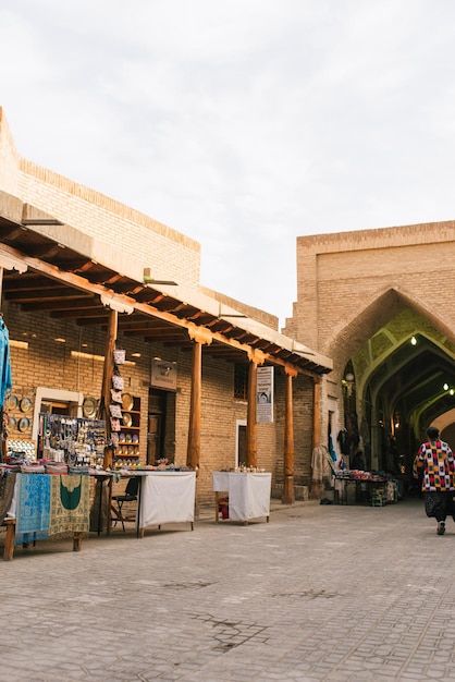 Buchara Usbekistan Dezember 2022 Einkaufszentren mit Souvenirs in der Altstadt