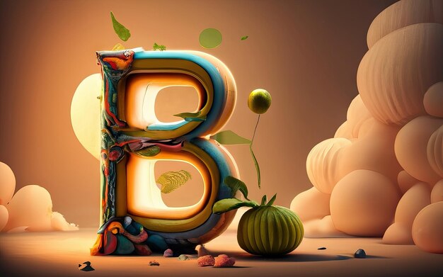 Buchstabe B in 3D