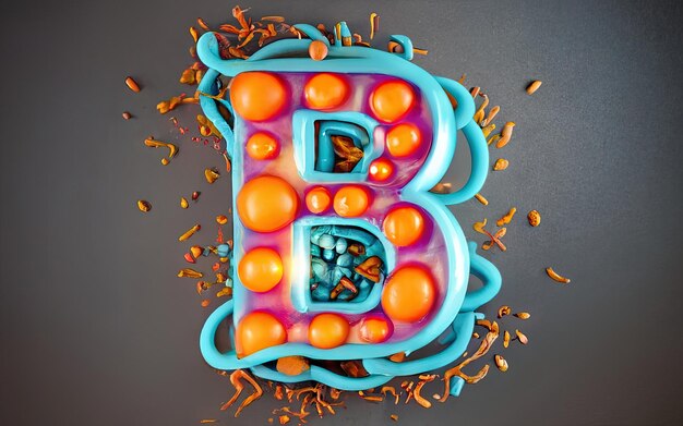 Foto buchstabe b in 3d