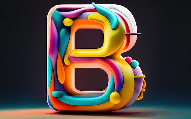 Foto buchstabe b in 3d