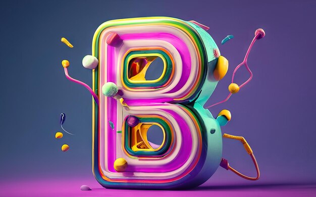 Buchstabe B in 3D