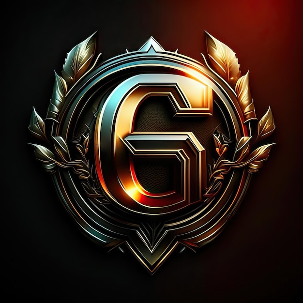 Foto buchstabe g-logo mit goldenen details