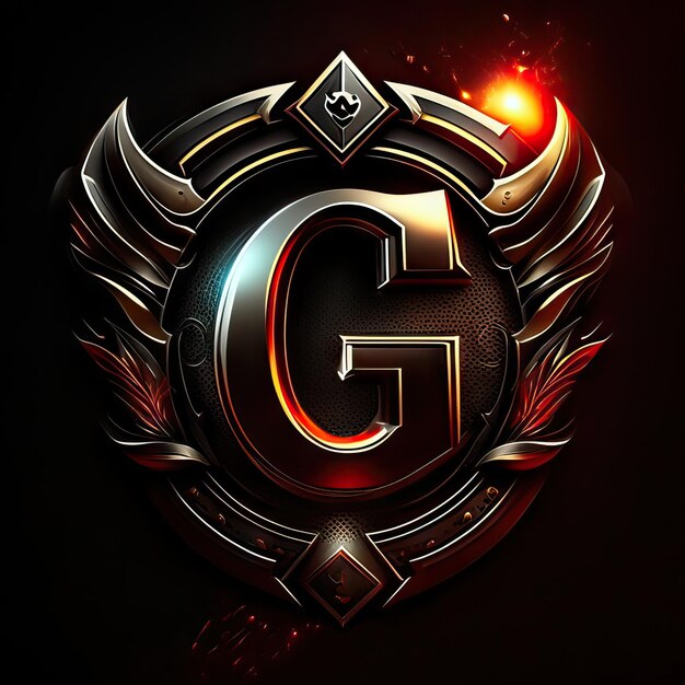 Foto buchstabe g-logo mit goldenen details