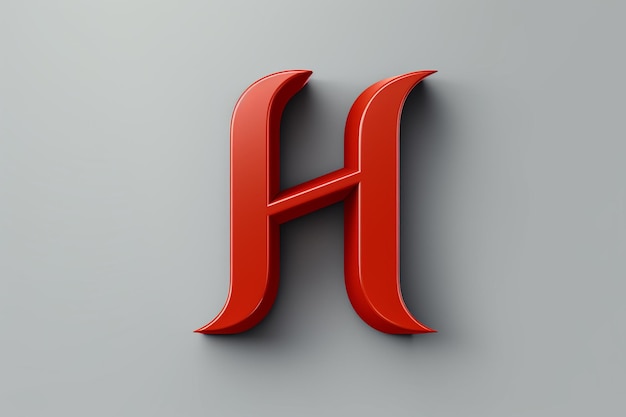 Buchstabe H 3d-Render