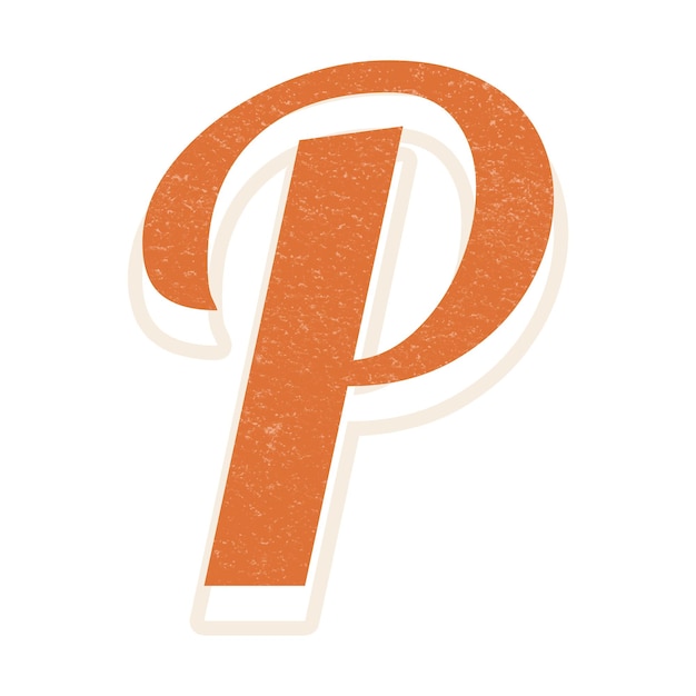 Buchstabe P retro fett Schriftart Typografie und Schrift