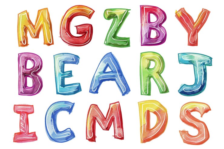 Foto buchstaben des alphabets clipart