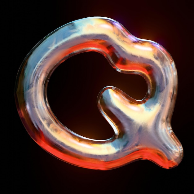 Buchstaben und Zahlen 3D-Metall-Chrom-Stil