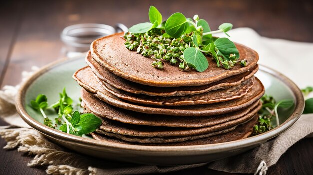 Foto buchweizenpfannkuchen