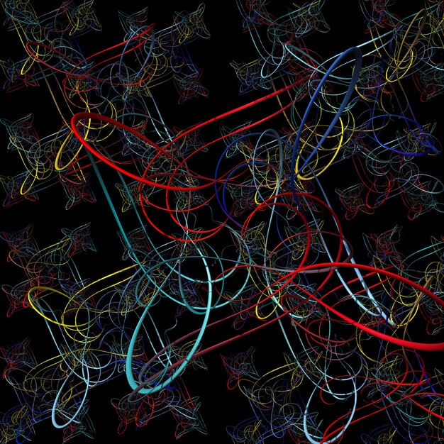 Bucle de composición abstracta. Gráficos 3D