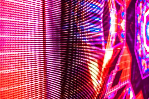 Bucle de fondo de pared de discoteca con luz LED intermitente roja y azul