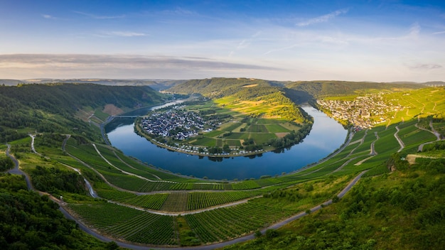 Foto bucle del río mosela cerca de krov alemania