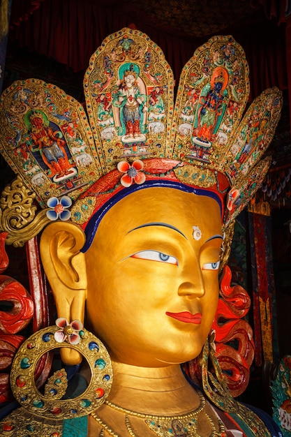 Buda Maitreya en Thiksey Gompa, Ladakh