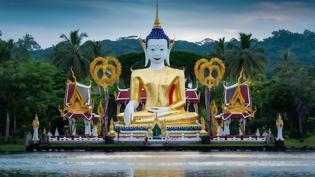 Buda en el templo de Tailandia