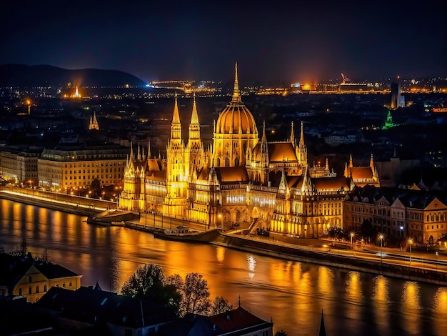 Budapeste histórica à noite