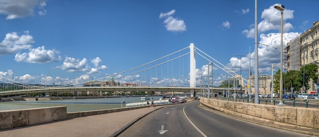 Budapeste Hungria 21082021 Elizabeth Bridge sobre o rio Danúbio em Budapeste em um dia ensolarado de verão