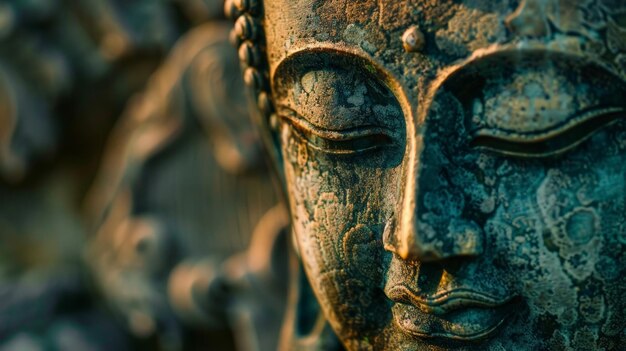 Buddha-Gesicht aus der Nähe