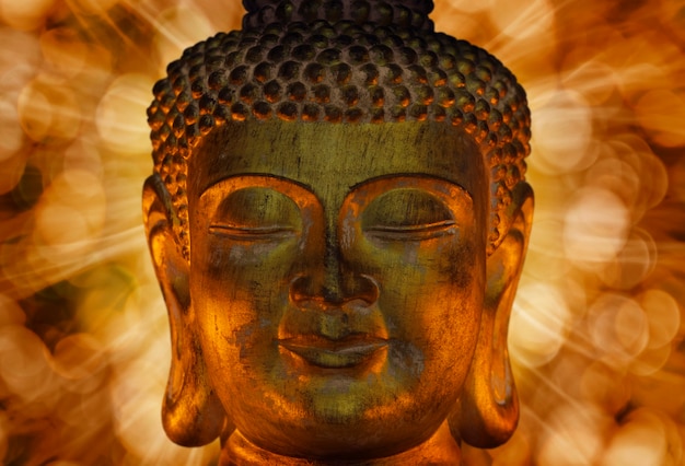 Buddha-Gesicht im Tempel