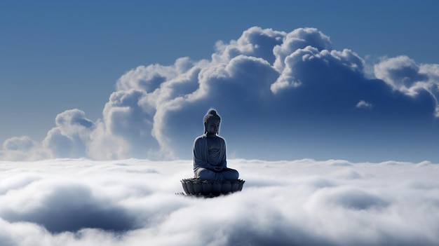 Buddha in den Wolken Tapete