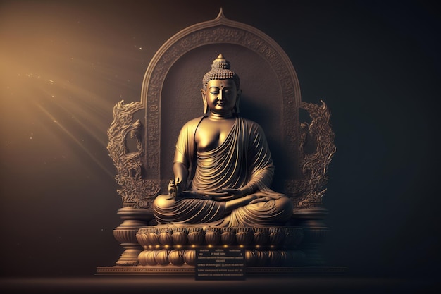 Buddha Purnima Feiertag Hintergrund Illustration AI GenerativexA