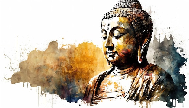 Buddha purnima ou ilustração do dia vesak Generative ai